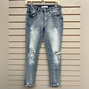 KanCan Women's Distressed Blue Jeans